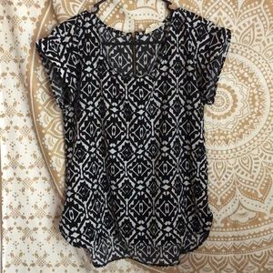 Black and white Aztec shirt